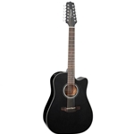 Takamine GD30CE-12, 12-String Acoustic-Electric Guitar - Black